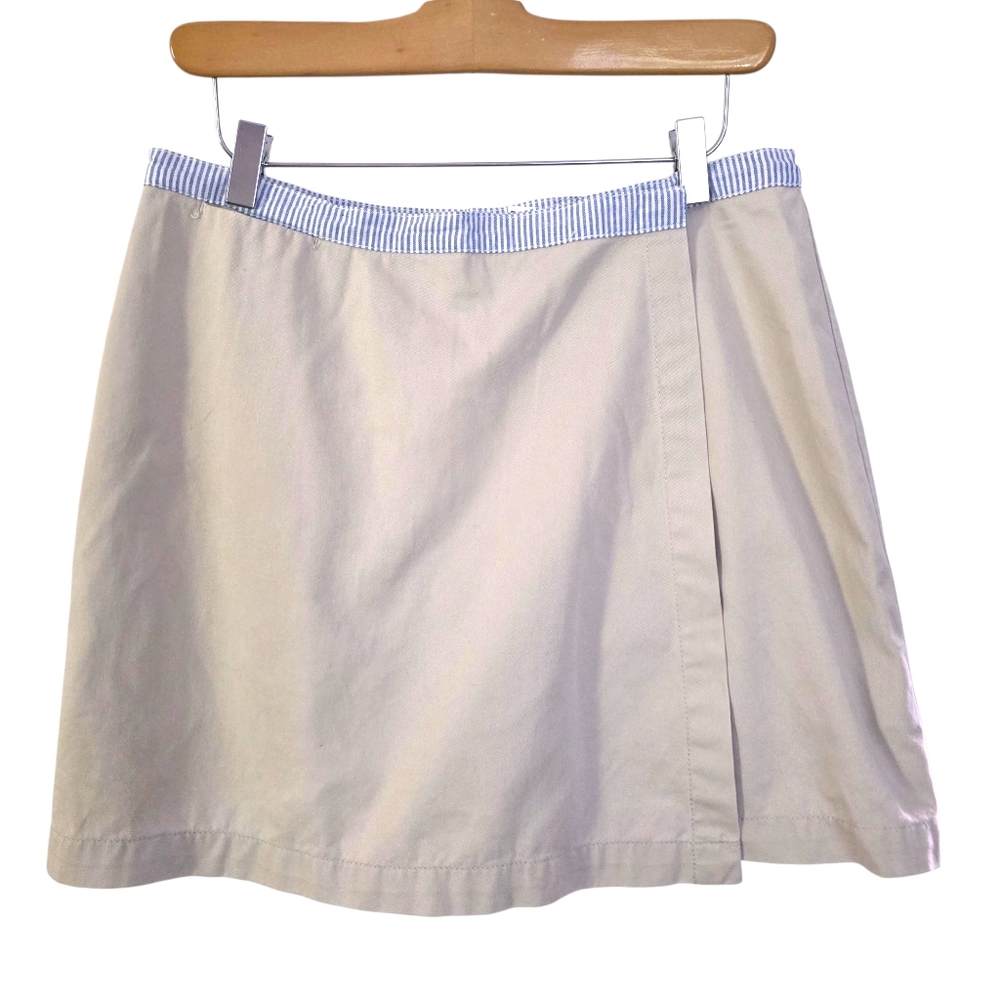Y2K Tommy Hilfiger Khaki Cotton Skort Womens 8